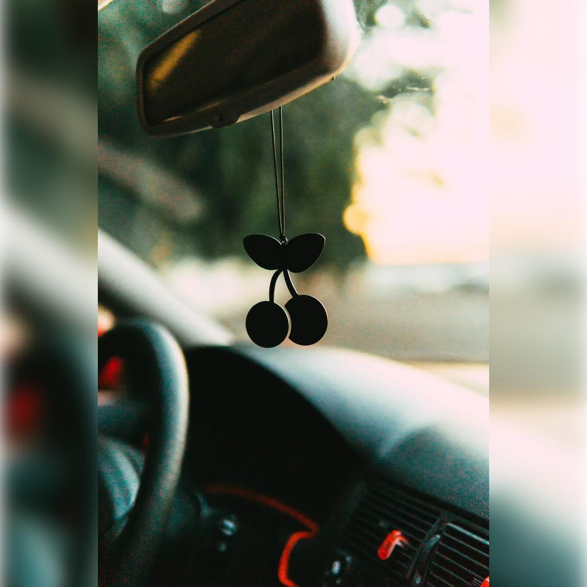 

Car Ornament Metal Cherry Rearview Mirror Ornament