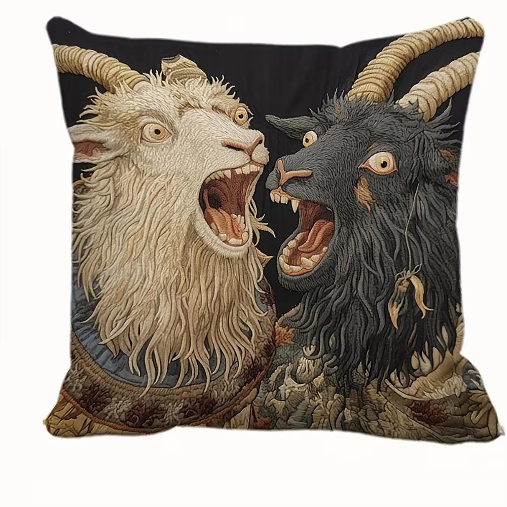 Exquisite Goat Printed Cushion Pillow CaseCovers Fantasy Inspired Sofa Home Room Decor