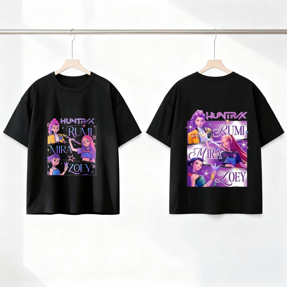 Kids Wear Sport Clothing Cartoon Hunter T-Shirt Double Sided Design Casual Comfortable Short Sleeve Tee