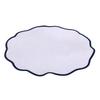 Scalloped Round Placemat Linen Machine Washable Placemat Heat Insulation Table Mat for Dining Table Protection Decoration