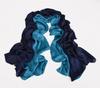 [BYSIFA] Long Satin Silk Scarf Winter Ladies Gradient Green Scarf Shawl Top Grade Brand Scarves Simple Plain Head Scarf 180*90cm