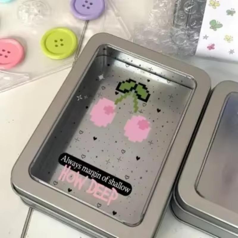 Módní Kpop Photoaced organizér Stříbrná barevná mašle Řada Psací potřeby Stolní držák Kreativní design Miniaturní úložný box