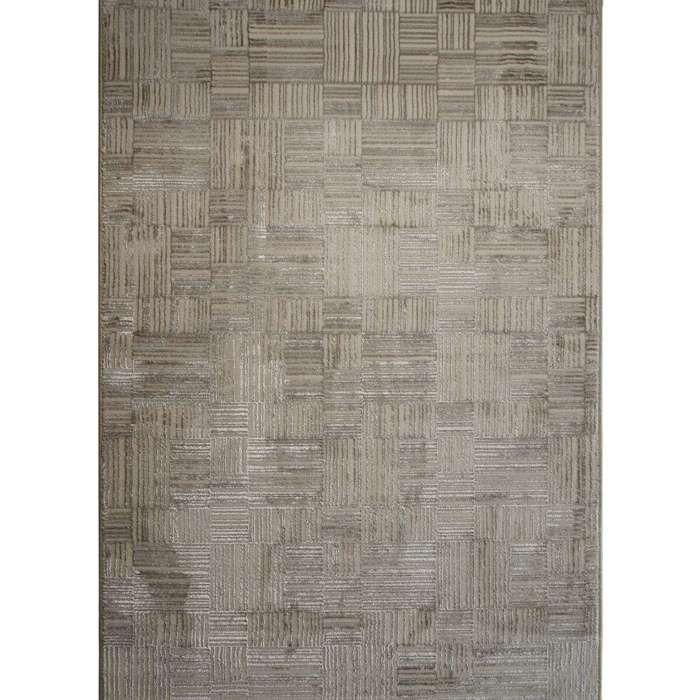 Modern Living Room Rug Block Patterns Beige 160x230