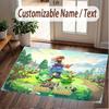 Tappeto in Cristallo Velluto con Testo Nome Personalizzato, Piante contro. Tappeto Decorativo Morbido Peluche Antiscivolo a Tema Zombie