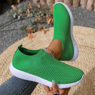 Modne i Lekkie Płaskie Buty Sportowe dla Kobiet, Nowe Letnie Okrągłe Palce Siateczkowe Oddychające Miękkie Podeszwy Pojedyncze Buty