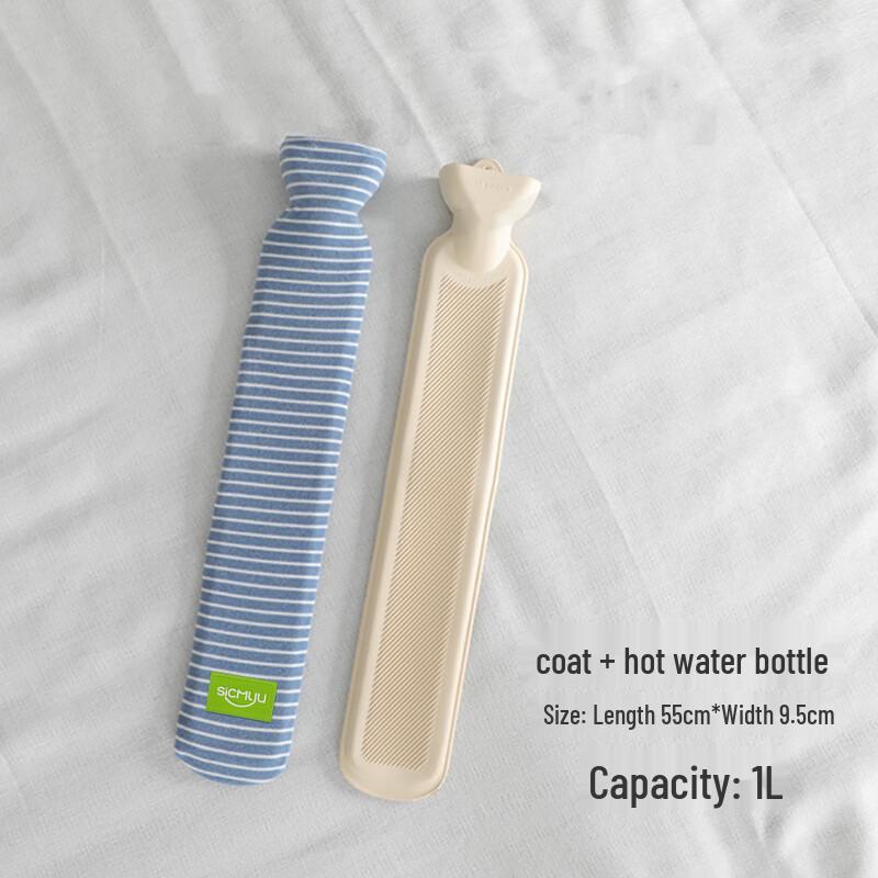 Long Plush Rubber Hot Water Bottle
