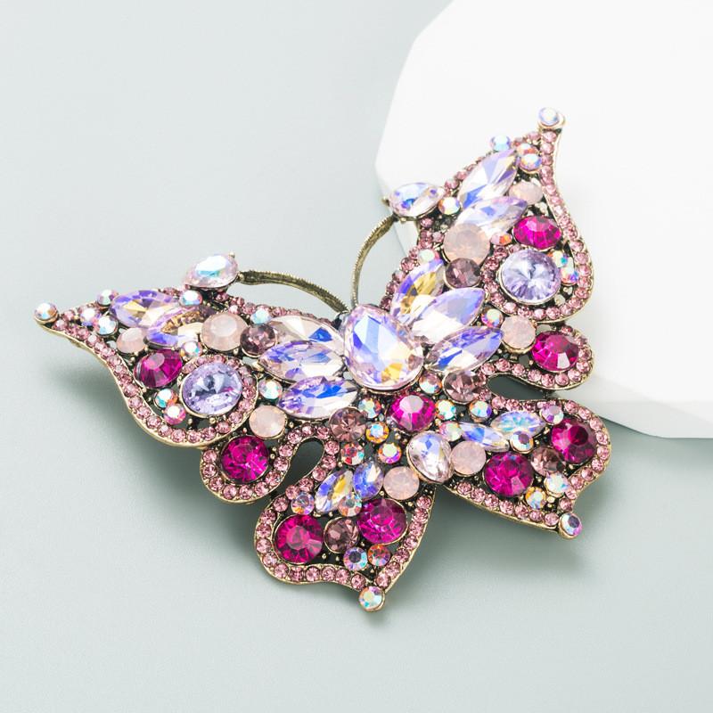 

Брошь Сказочные аксессуары Популярный корсаж из сплава со стразами и бриллиантами, модная булавка-бабочка