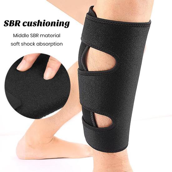 1-teiliger Sport-Schienbeinschutz mit Befestigungsband, verstellbar, stoßfest, stoßfest, Wadenschutz, Schienbeinschoner