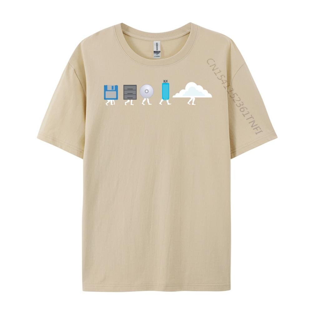 Storage Media Computer Science Evolution Graphic T Shirts 100 Cotton TShirt Letter