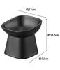 Yamazaki Jitsugyo (Yamazaki) Easy-to-Eat Height Ceramic Pet Food Bowl Diagonal Tall Black Approx. W12 X D12 X H11.5cm Tower Feed Container Water