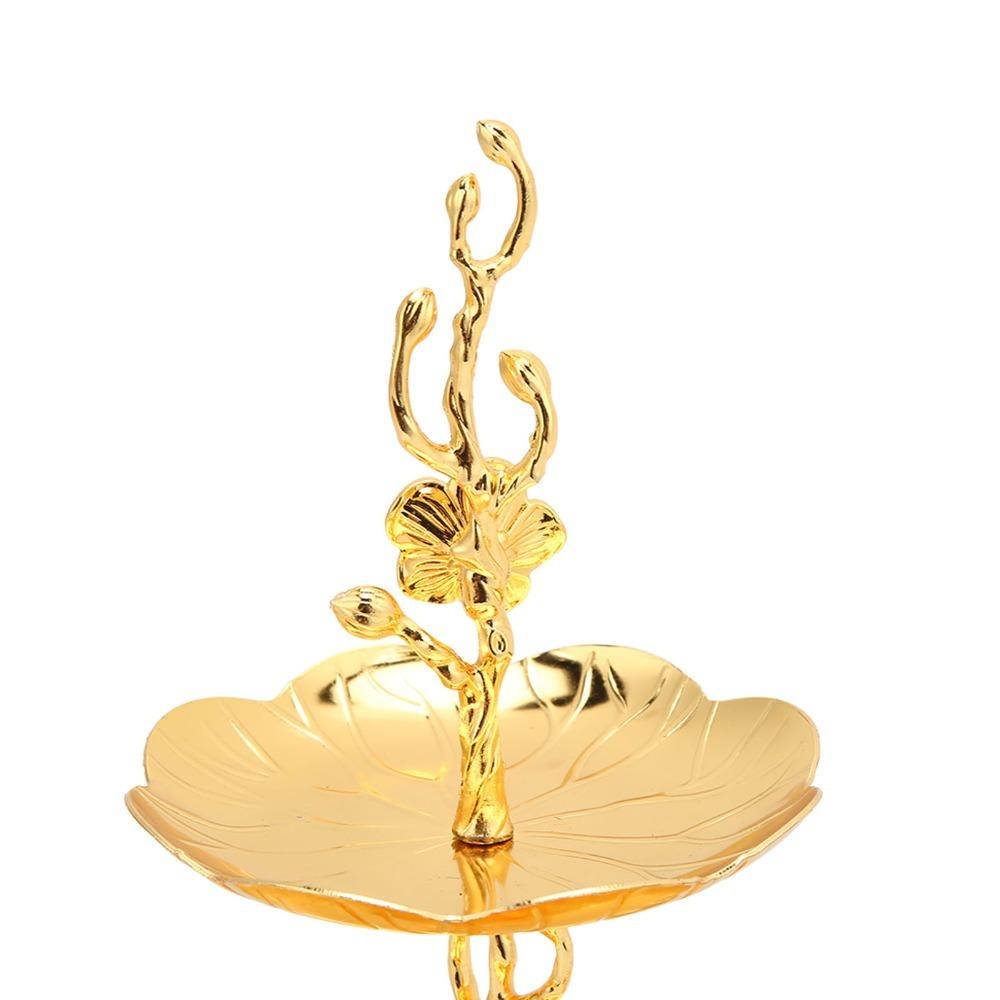 7PCS Metal Gold Cake Stand European Two Tiered Tray 2 Layer Cupcake Stand Home Kitchen Use
