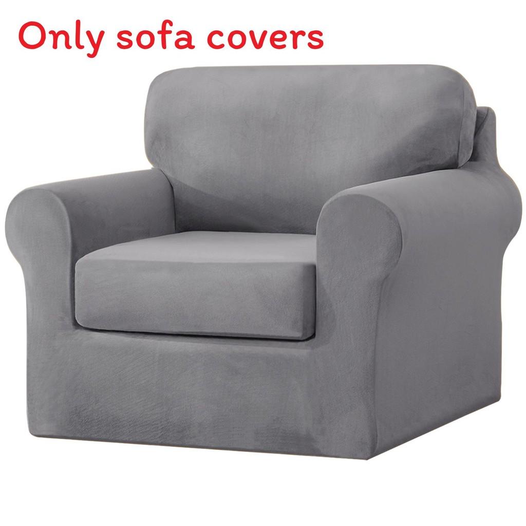 Elastic Polyester Sofa Cover For One Two Three Seat Sofas With Antiwrinkle And Easy Clean Functionality