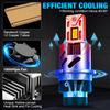 2Pcs 60000Lm D2S Led D4S Car Headlight Bulbs D2R D4R LED Car Light High power 200W 1:1 Plug&Play 30Core CSP Chips Copper Tube Turbo Lamp 6000K White
