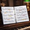 Loose-leaf Storage Sheet Music Folder A4 Document Organizer Piano Score Storage Holder  School Use