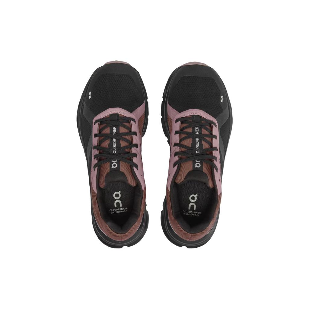 On Cloudrunner Waterproof Polyester Shock Absorbing Low Top Running Shoes Women sneaker Black Brown 52.98636