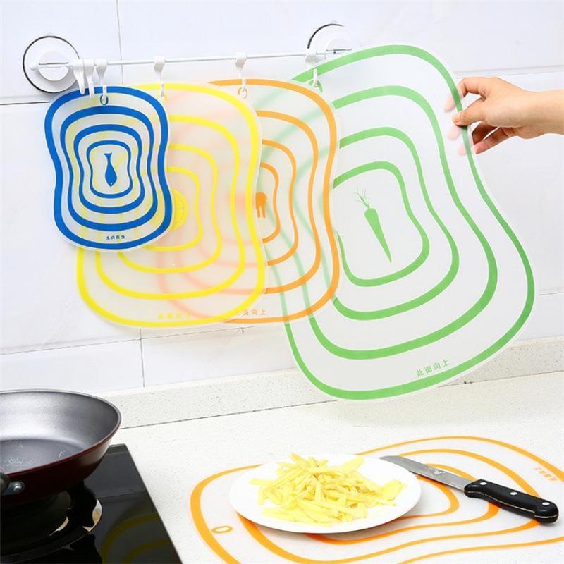Kitchen Non-Slip Chopping Blocks Tool Flexible Transparent Cutting Board Kitchen Pp Cutting Boards Classification Chopping Board