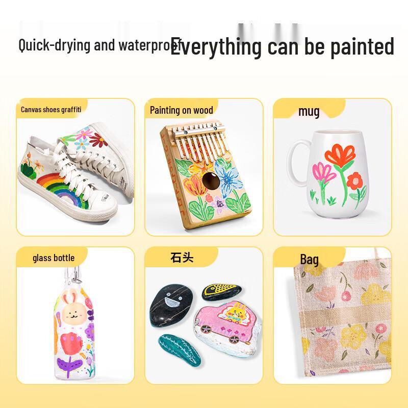 Deli 24-Color Acrylic Marker Pen Set
