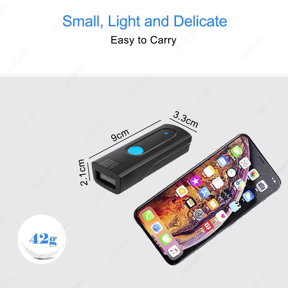 Packot Barcode Scanner Mini Wireless and Bluetooth Qr Code Reader Portable 1D 2D Bar Scanner Handheld for Courier Logistic Shop