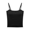 Sexy Spice Girl with Chest Pad Suspender Vest Women's Summer Belly Navel Slim Skinny Short Square Neck Top