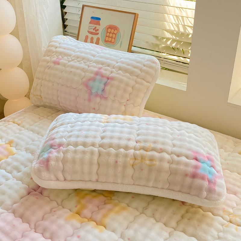 Třída A Plyšové prošívané prostěradlo s bublinkovým králíčkem - Silný protiskluzový all-inclusive chránič matrace na jednu postel