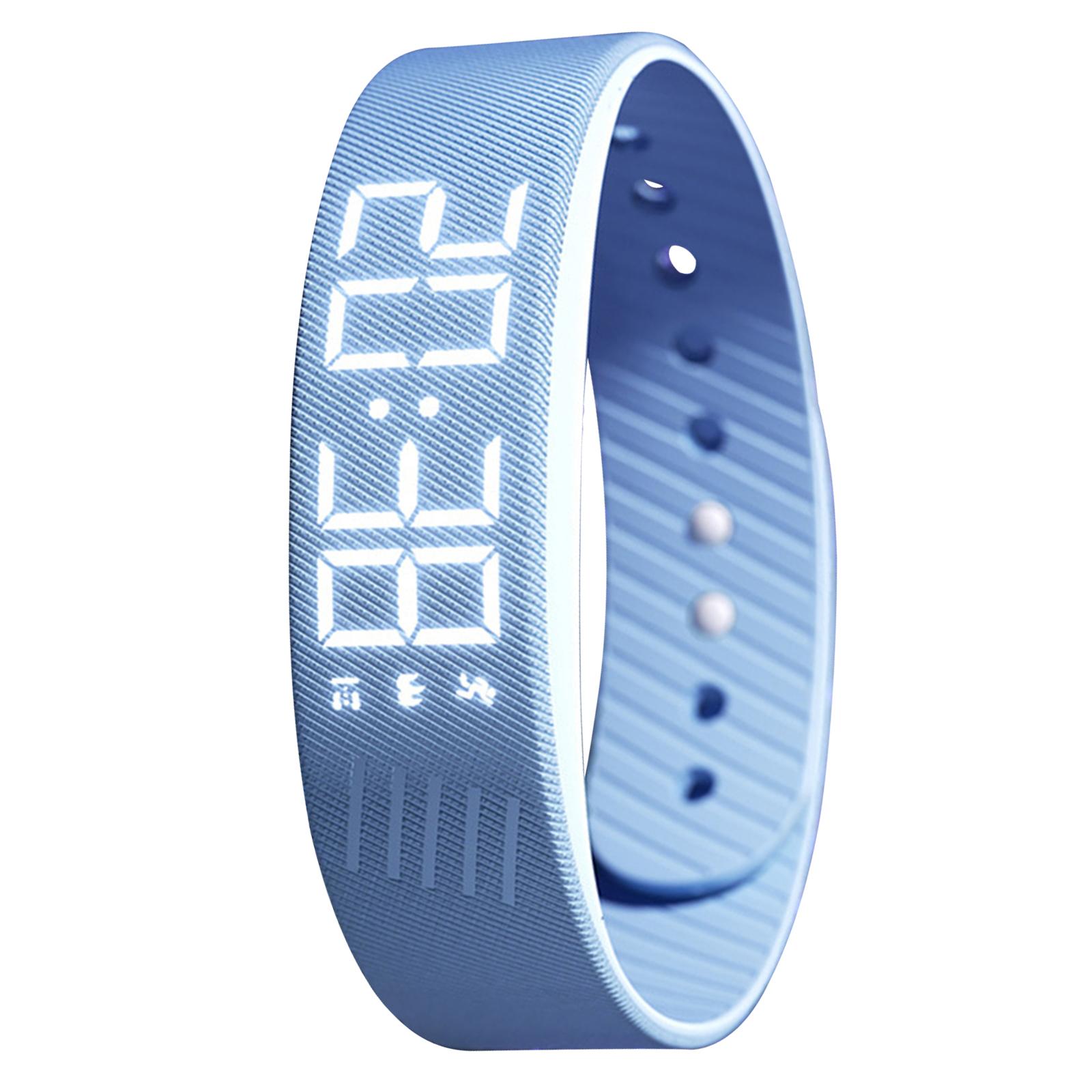 Silent Wrist Shock Bands with Step Counter Pedometer Silent Vibration Alarm Watch for Heavy Sleepers Men & Women