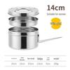Uto Stainless Steel Round Double-Layer Lunch Box