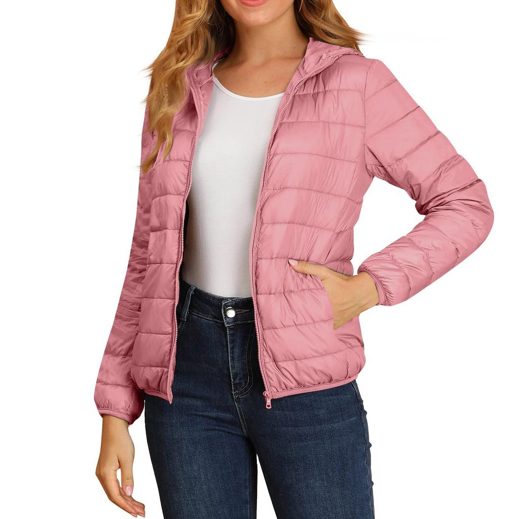 Winter Cotton-padded Women With Hooded Loose Light Down Jacket