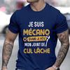 You Know Im Mechano T Shirt Funny French Text Dad Gift Worker Humor Shirts Vintage Tee Casual Oversized Summer Fashion Tshirt