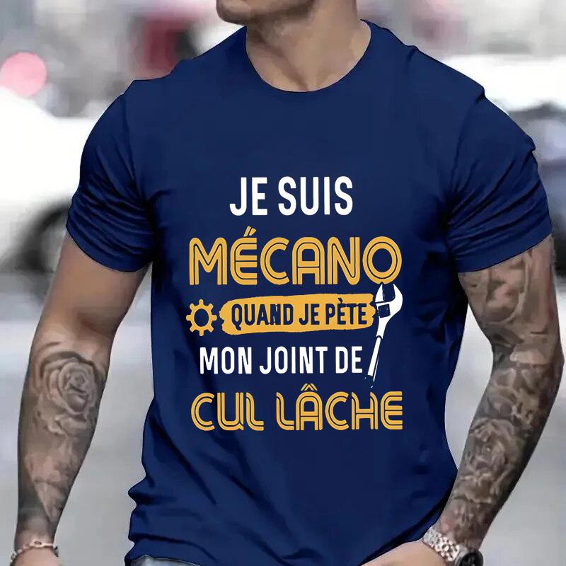You Know Im Mechano T Shirt Funny French Text Dad Gift Worker Humor Shirts Vintage Tee Casual Oversized Summer Fashion Tshirt