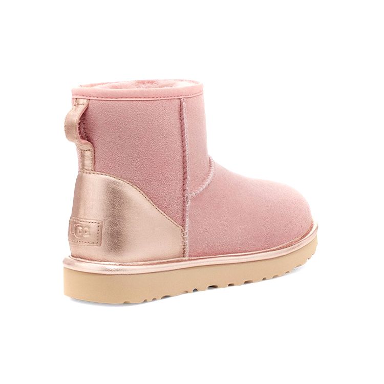UGG Classic Mini Sheepskin Warm Comfortable Simple Short Mid-Calf Snow Boots Women boots Shell-Pink 1120872-SHLL