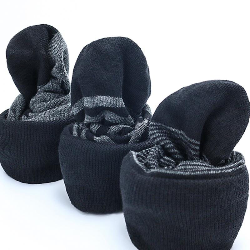 5 Paar Übergröße Mode Business Herren Anzugsocken Hohe Qualität Streifen Schwarz Grau Reine Herren Baumwollsocken Größe EU41-48