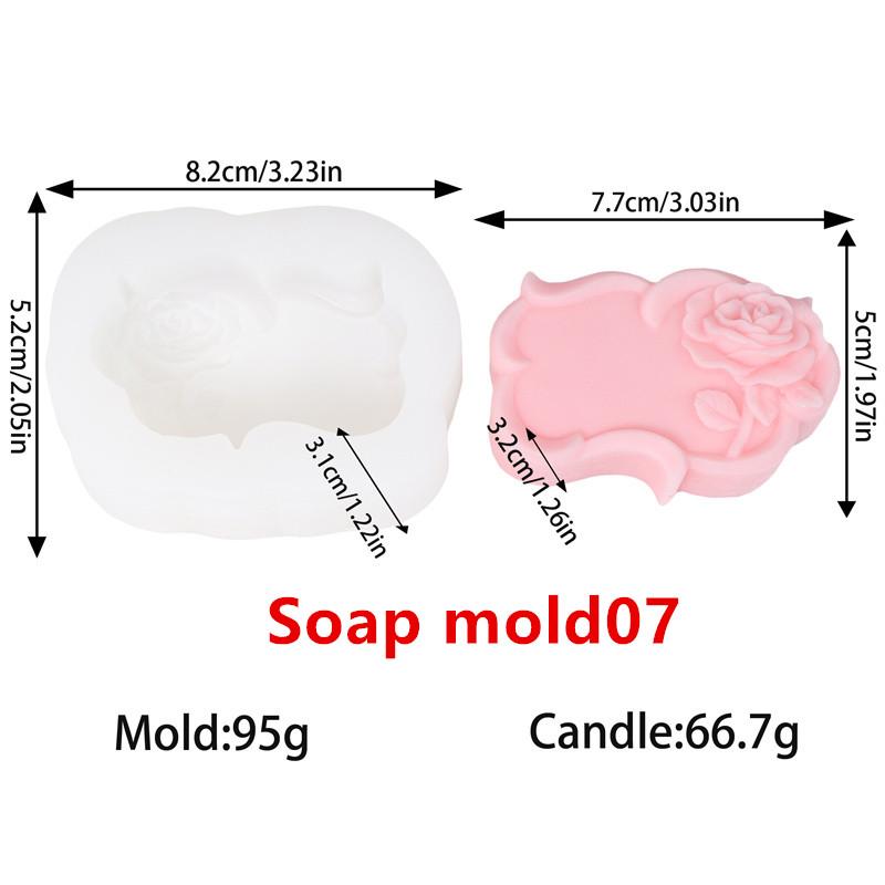 3D Love Rose Silicone Soapr Molds DIY Wedding Valentine's Day Heart Rose I Love U Silicone Soap Candle Mold Craft Art Candle