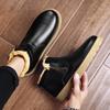 2024 Winter New Men's Fashion Warm Fury Inner High Top Cotton Shoes Snow Boots Comfortable Casual Platform Boots