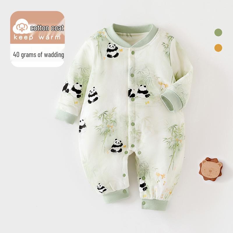 A-Class Baby Romper: Warm, Padded Spring/Autumn Cotton Jumper for Newborns Boys & Girls