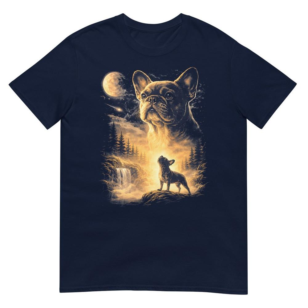 French Bulldog Howling To The Moon Meme 90s Animal Graphic TShirt S