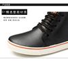 Men Rain Boots Lace-up Platform Rain Boots Non-slip Waterproof Work Water Boots Fashion Outdoor Couple's Lovers Ankle Rain Boots