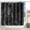 Marble Texture Printing Bathroom Non-Slip Floor Mat Shower Curtain Combination Carpet European And American Style