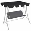 VidaXL Replacement Swing Canopy Black 150-130x70-105 Cm