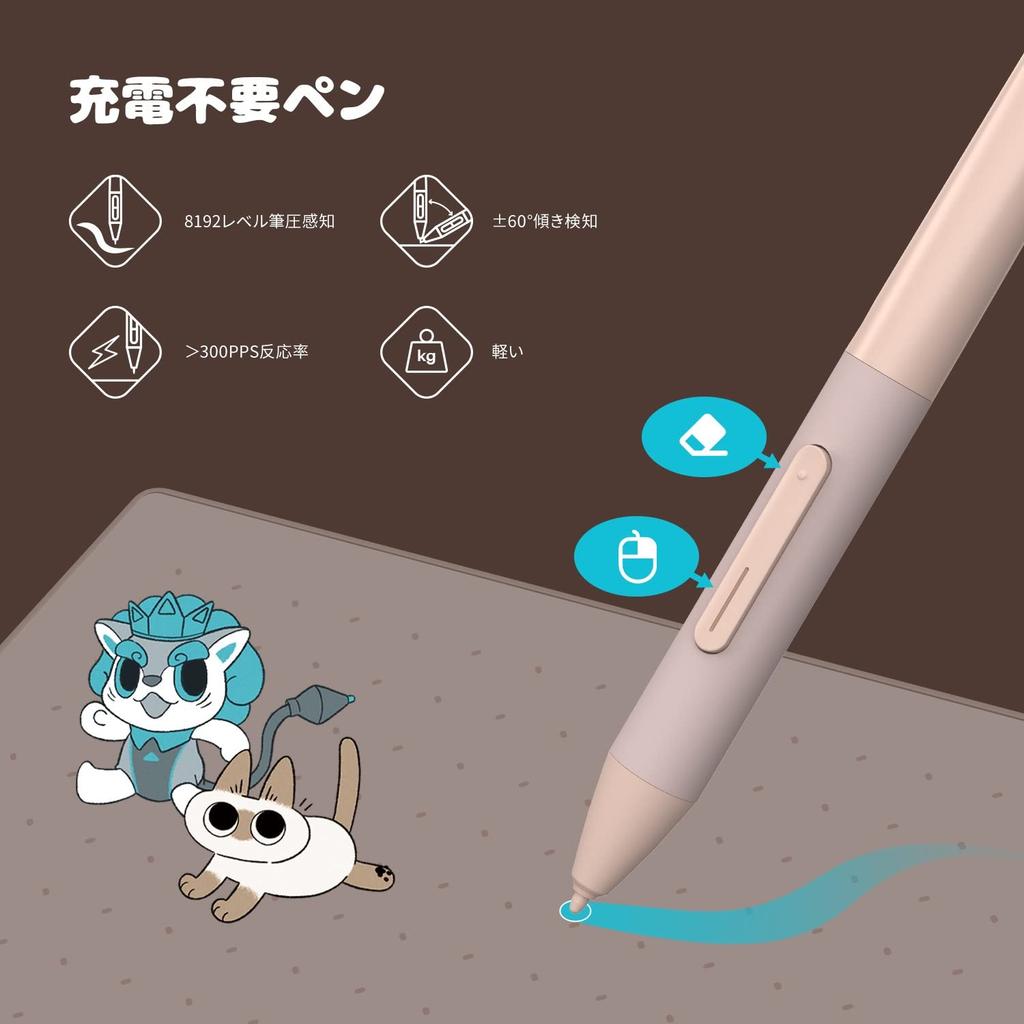 [Japan Exclusive] Nobeko HUION Collaboration Pen Tablet, Gift, Digital Drawing Like Drawing On Paper, No-Charge Pen, 8192 Pressure Levels, Tilt