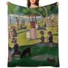 A Sunday Afternoon on the Island of La Grande Jatte by Georges Pierre Seurat Throw Blanket Beach Retros Picnic Blankets