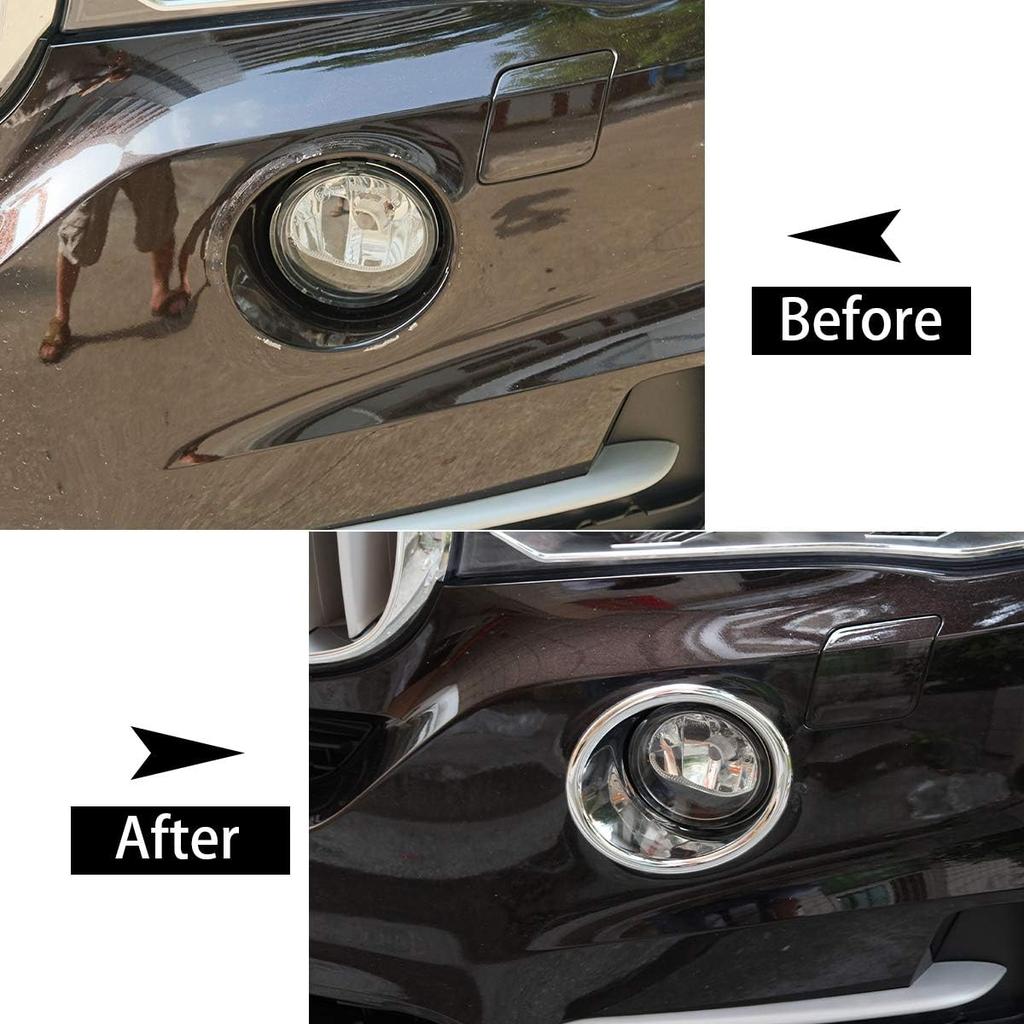 2Pcs ABS Chrome Car Front Fog Lamp Cover Trim for BMW X5 F15 2014-2018 Accessories