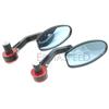 Para 7/8" 22mm Motocyklowe Lusterka Bar End Owalne Niebieskie Szkła Boczne Lusterko Wsteczne Uniwersalne dla Motocross Moto