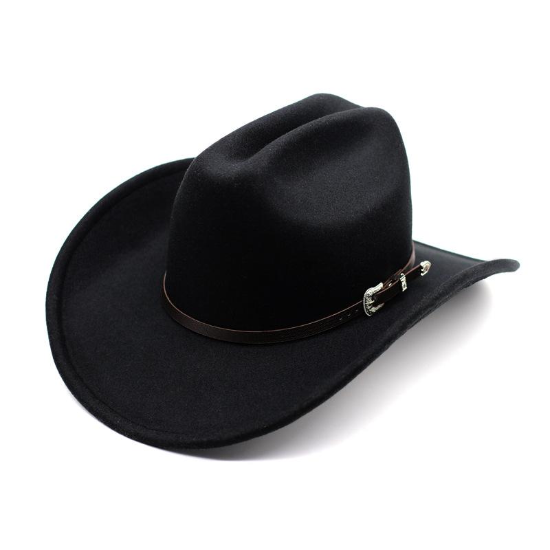 New Cowboy Top Hat Fashion European  American Punk Style Big Brim Fedoras Retro Outdoors Men Women Cool Panama Jazz Riding Hat