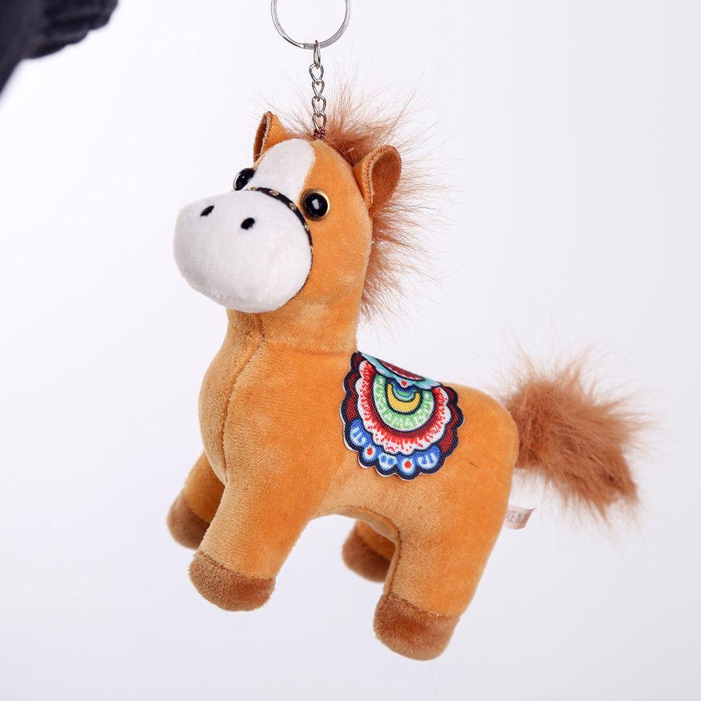 Pony Animal Plush Toy Keyring Featuring Short Plush Material For Gift Giving