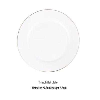 Piatto da portata in ceramica con bordo dorato Taishun