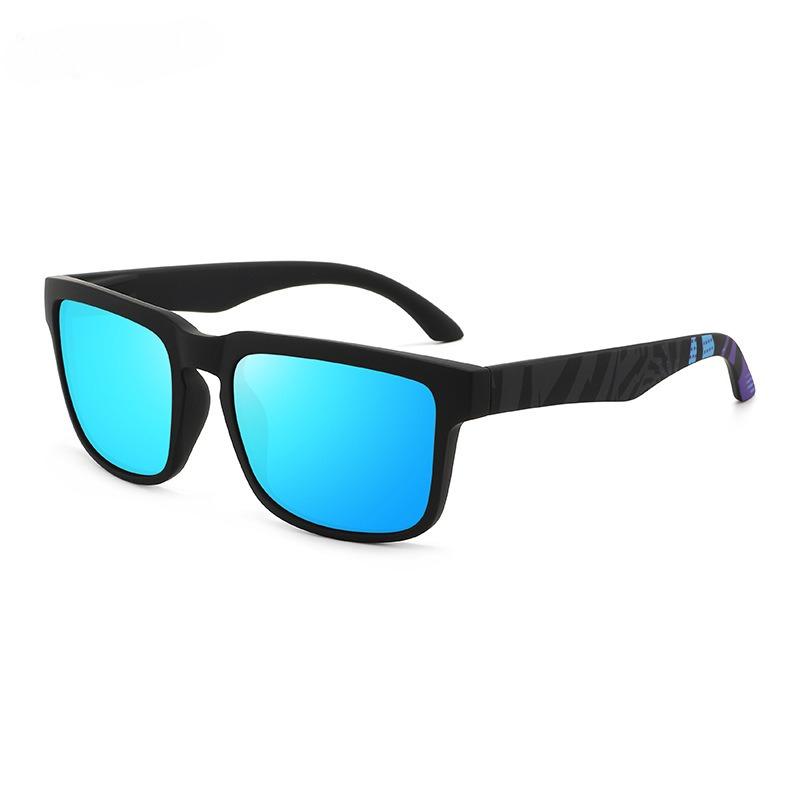 High Quality Men Square Sunglasses Colors Sports Polarized Sun Glasses Reflective Coating Mirrored Lens