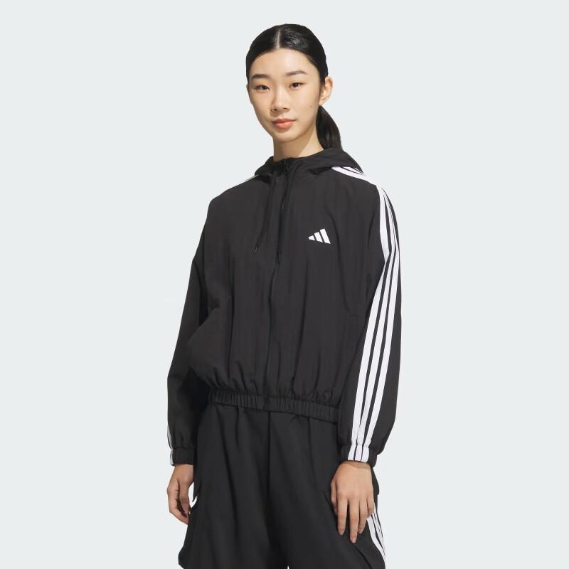 Adidas Women s W 3S WV WB Woven Hooded Jacket A/L