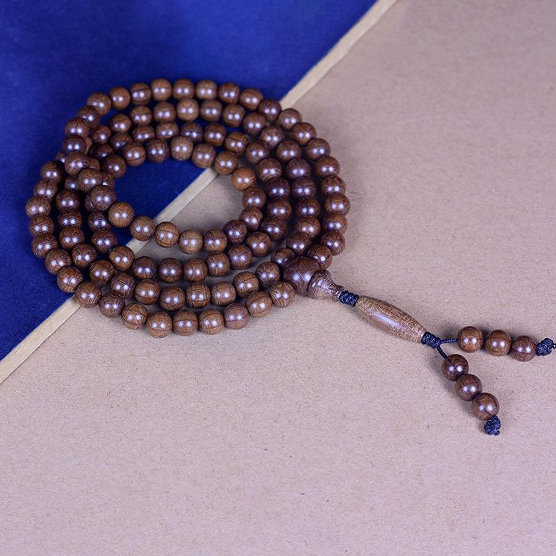 Boutique Six-way Wood Old Material Bracelet, Dragon-lowering Wood, Nine-way Wood Wenwan Wooden Buddha Beads, Rosary Beads