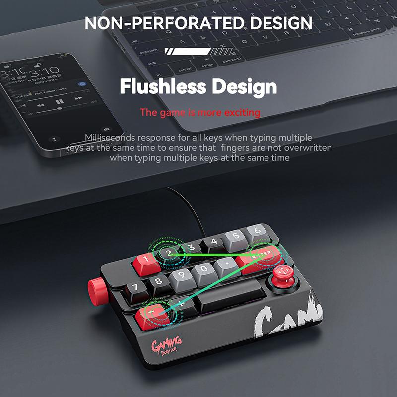 Mechanical Keypad 19 Key Macro Programmable Fully Hot Swappable Mechanical Switch 12 Color Rgb Light Gaming Mini Keyboard