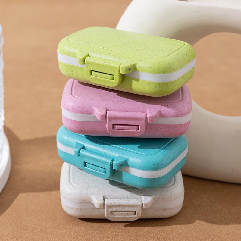 Portable Three-Grid Sealed Medicine Box - Moisture-Proof Plastic Storage for Household Use